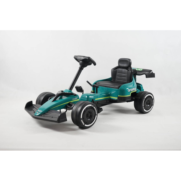 Šľapacia kára Gokart Aston Martin - zelená
